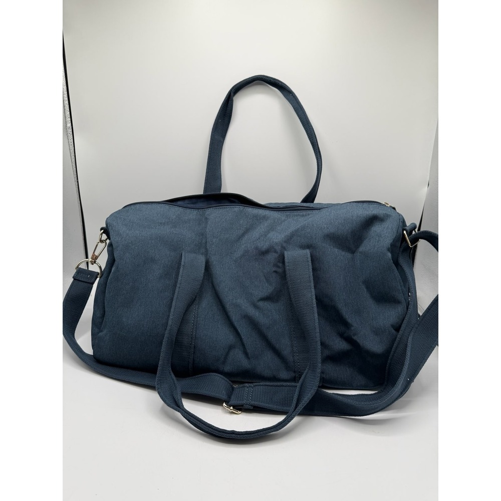 Banana Republic Structured Duffel Tote Bag Blue 100% Polyester AS IS
